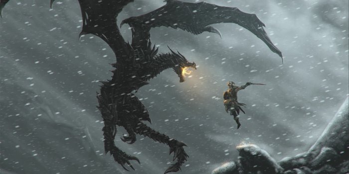 1920x1200 Skyrim Desktop Dragon Wallpaper / Star ULTRA HD Textures