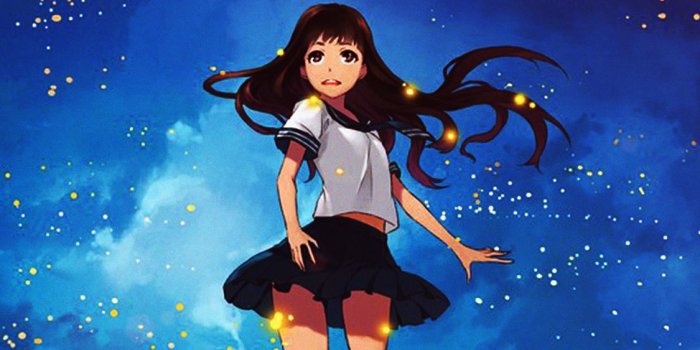 1125x2436 Girl anime star space night iPhone X Wallpapers Free Download