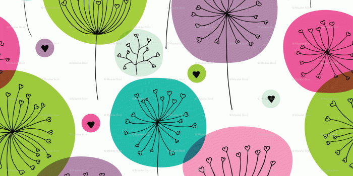 1574x1574 Cute colorful retro style poppy flowers cute floral illustration