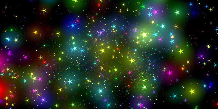 3840x2160 Wallpaper Colorful stars, sky, abstract design 3840x2160 UHD 4K