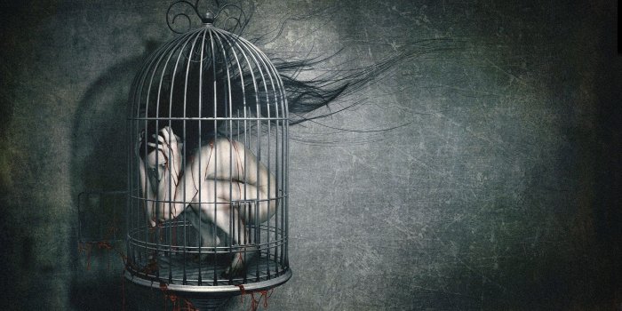 1920x1255 Dark horror creepy blood macabre cage sad sorrow wallpaper