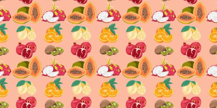 1650x1070 Exotic Fruit Painterly Wallpaper Mural - Murals Wallpaper