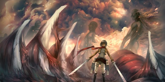 3508x2151 Shingeki no Kyojin, Mikasa Ackerman :: Wallpapers