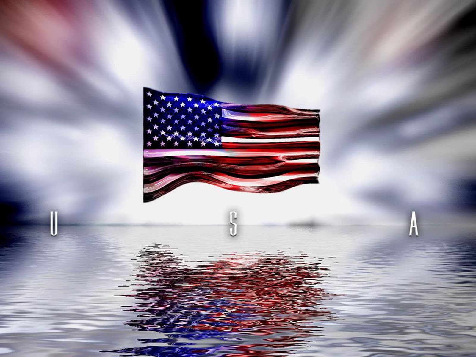 1600x1200 50+] 3D American Flag Wallpaper on WallpaperSafari
