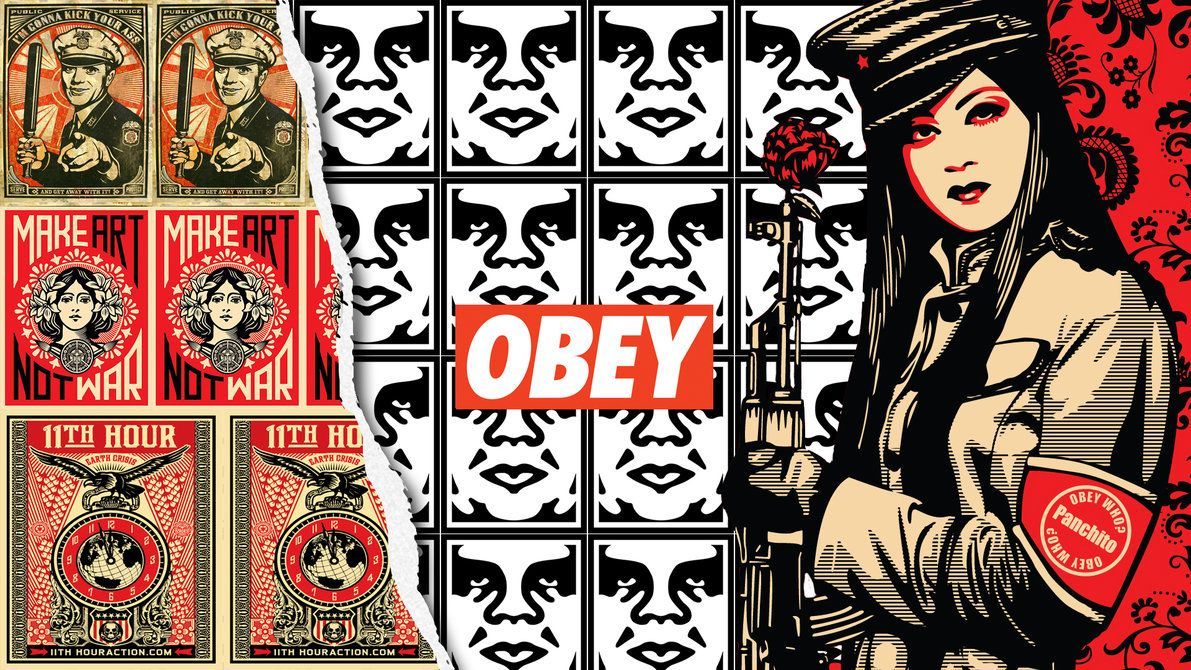 1191x670 Obey Art Wallpapers