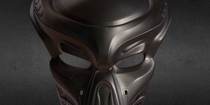 1280x1024 Fugitive Predator Helmet from 2018 movie cosplay mask for 3D printing file