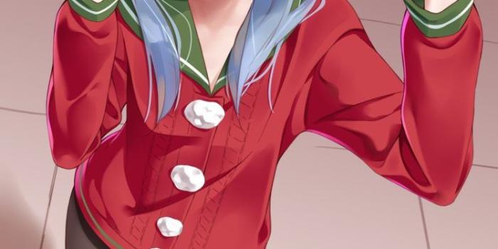 748x1296 blue hair, Blue eyes, Anime, Anime girls, Kantai Collection