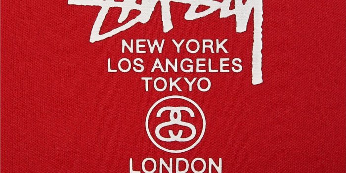 999x1000 Stussy Red World Tour Trucker Cap for men