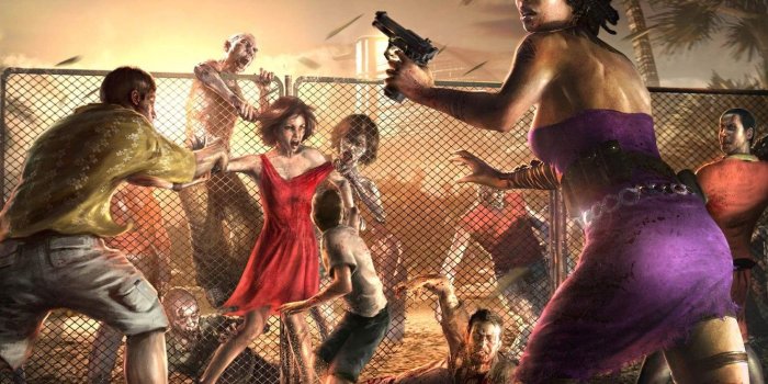 1332x850 Wallpaper girl, zombie, gun, blood, pistol, game, dress, weapon