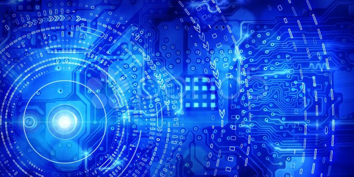 1920x1080 Free download Blue Computer Circuit Board Background Loop Stock