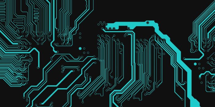 1332x850 Wallpaper abstract, black, electronic, texture, blue, digital art