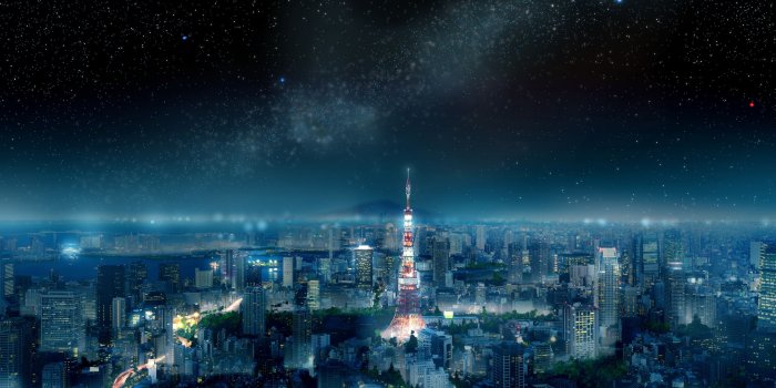 2880x1800 Download wallpapers Tokyo Tower, night, cityscape, Tokyo, night sky