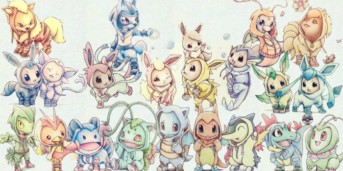 2491x1344 Pokemon wallpaper I put together : pokemon
