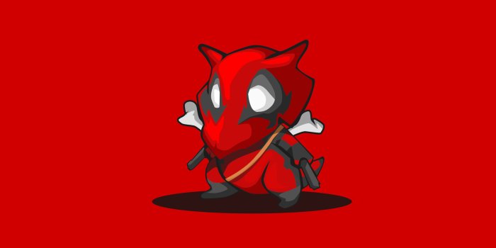 4445x2600 Cubone Pokemon Deadpool Minimalism 4k, HD Superheroes, 4k Wallpapers