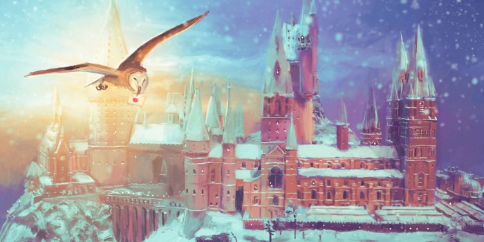 4026x2848 Harry Potter fanartist creates beautiful painting of Hogwarts in