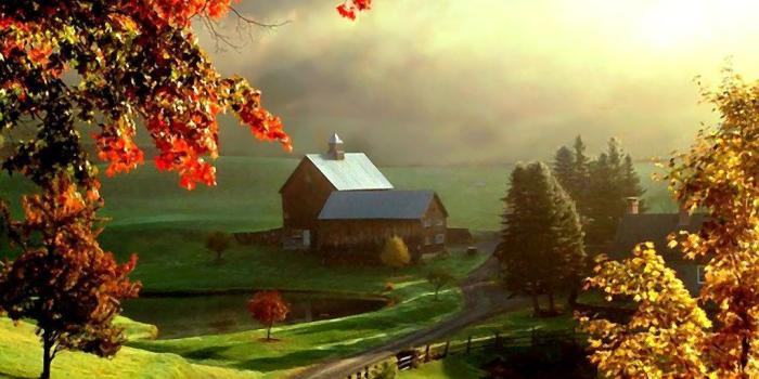 1024x768 Farm Scenes Wallpaper | farm wallpaper cows on the farm autumn scene