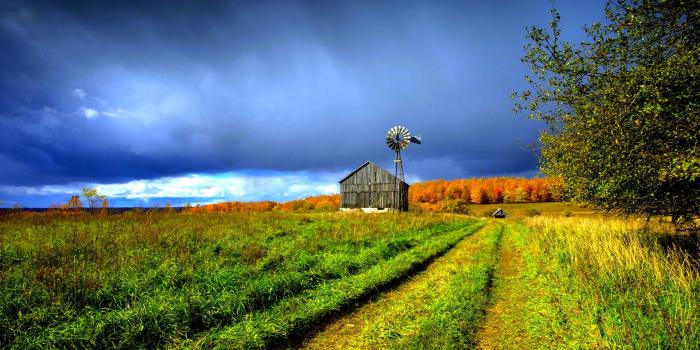 1920x1200 Download Beautiful Farm House Windmill Hd Wallpaper Wallpaper List