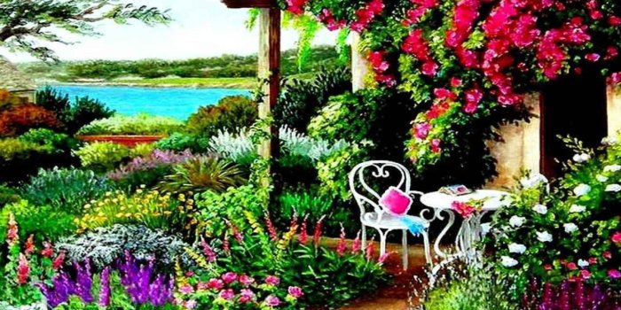 1500x1080 French Gardens Wallpaper Theme