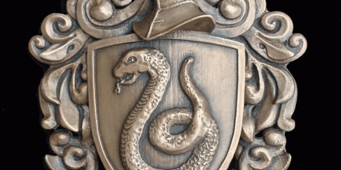 1327x1500 Slytherin House Sigil/Coat of Arms Wall Hanging, Desk Plaque