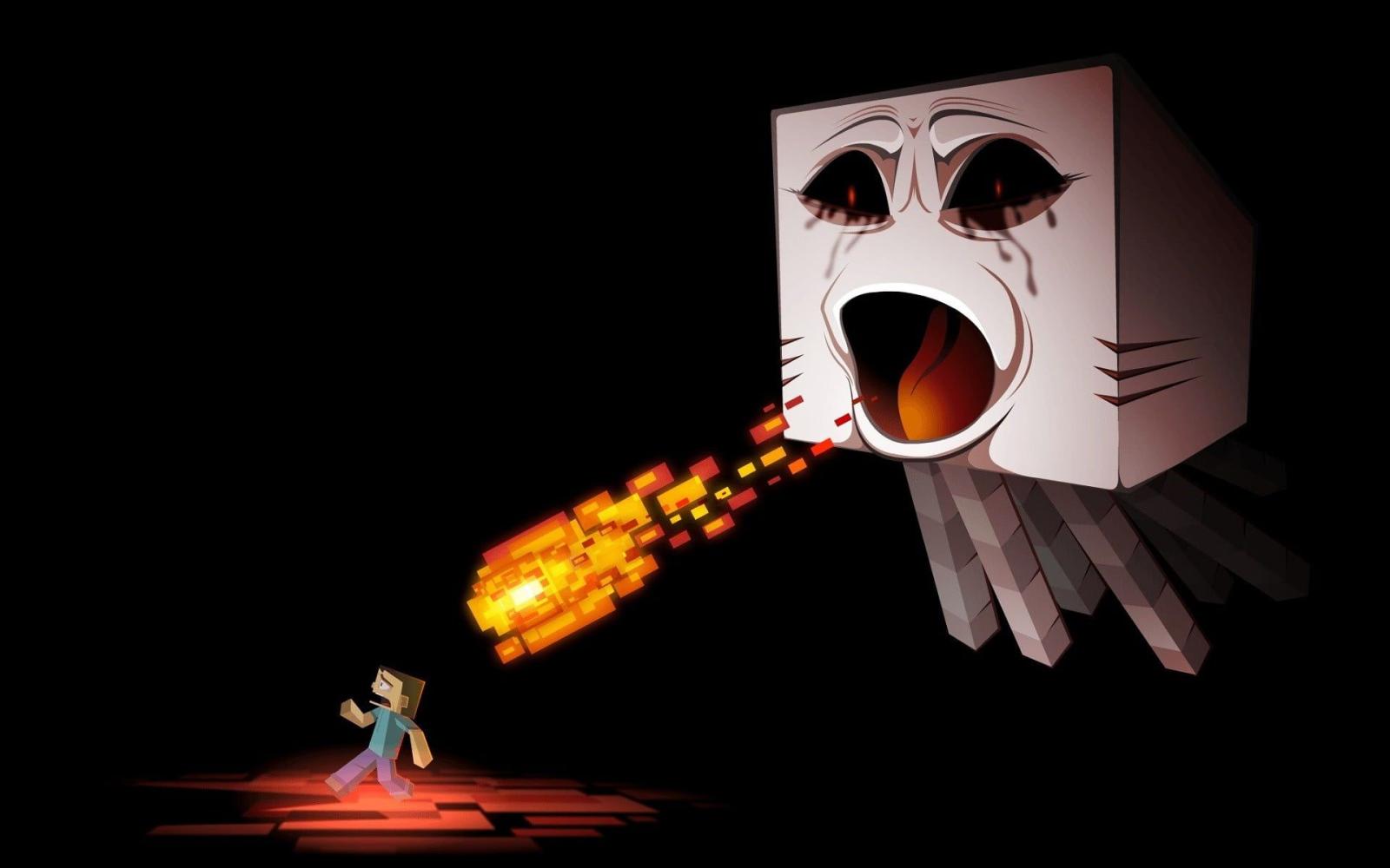 1920x1200 Minecraft game wallpaper, Minecraft, Ghast, Steve, video games HD