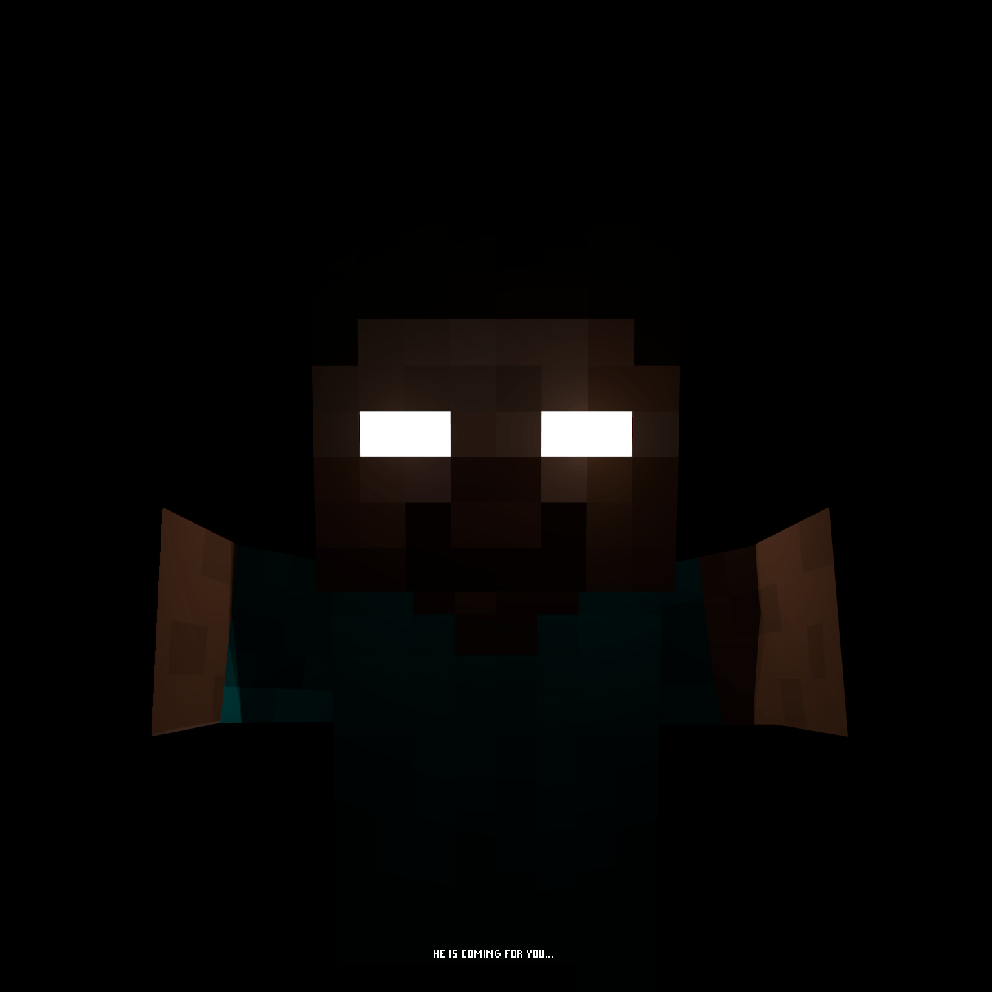 1440x1440 Free download Herobrine Minecraft Wallpaper I made herobrine in