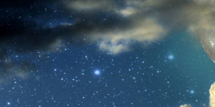 1440x3040 Full Moon Stars Clouds Shadows Wallpaper - [1440x3040]