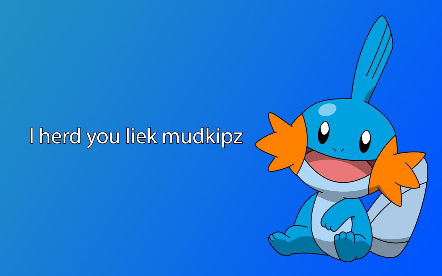 1440x900 Blue water type Pokemon illustration, Mudkip, Pokémon, video games