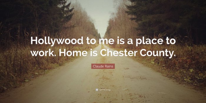 3840x2160 Claude Rains Quote: “Hollywood to me is a place to work. Home is