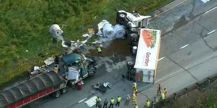 1920x1080 Tractor-Trailers Collide, Close Chester County Road