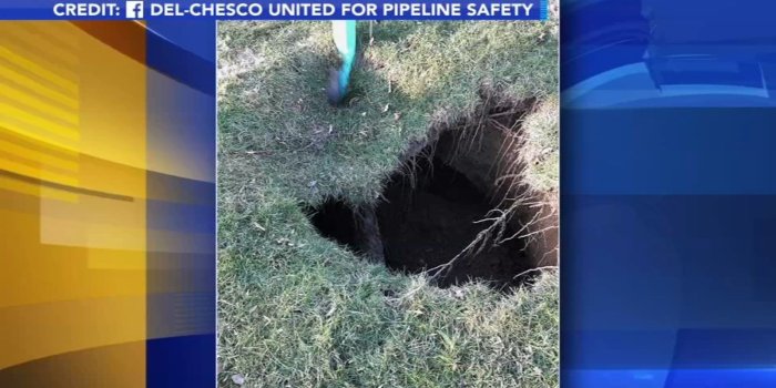 1600x900 Sunoco says area around Chester County sinkhole is secure