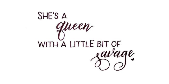 1080x1080 ❤️ | she's a queen with a little bit of savage | quote | quote it