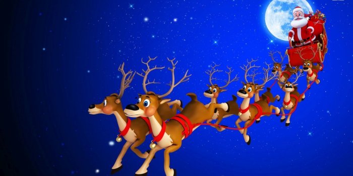 1920x1080 Santa's sleigh on Christmas Eve wallpaper - Holiday wallpapers - #50339