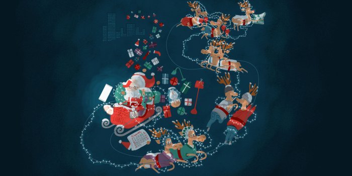 2880x1800 Santa's sleigh wallpaper - Holiday wallpapers - #40524