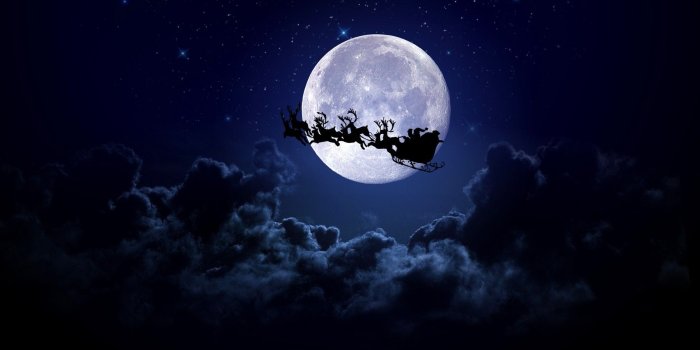 1920x1200 2806375 christmas moon christmas sleigh santa santa claus reindeer