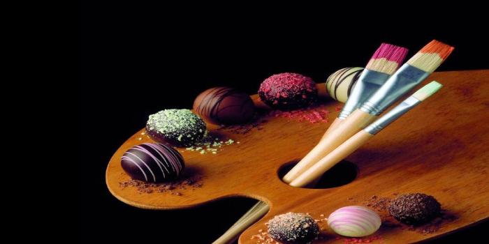 1332x850 Wallpaper BACKGROUND, BLACK, PAINT, CHOCOLATE, BOARD, SWEETS, BRUSH