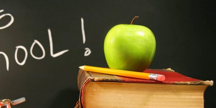1280x1280 Download wallpaper 1280x1280 school, board, textbooks, chalk