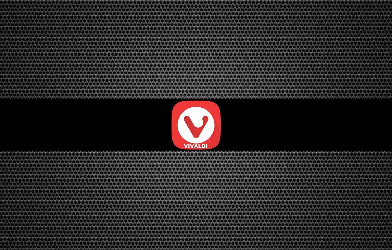 1332x850 Wallpaper metal, black, grid, browser, desktop wallpapers, Vivaldi
