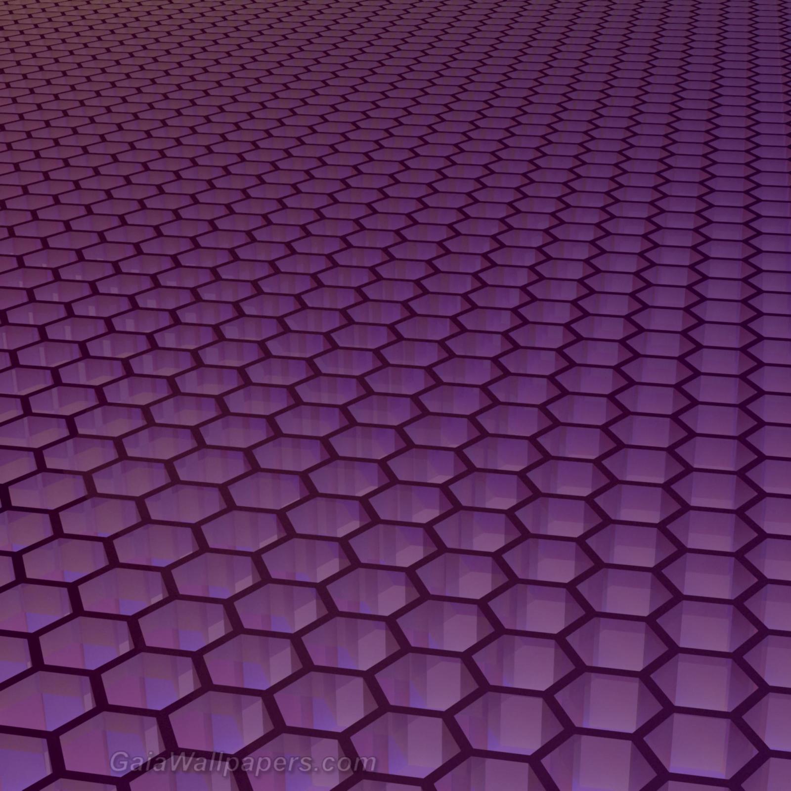 2048x2048 Infinite purple hexagonal grid wallpapers 2048x2048 - Free Desktop