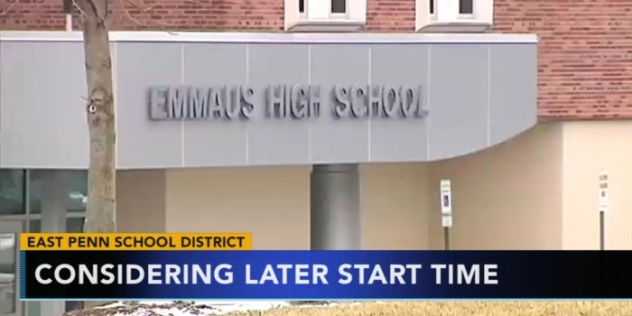 1600x900 Later start time considered at Emmaus High School