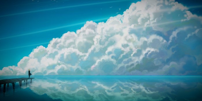 3840x2160 Lovely Anime Sky Wallpaper Hd | Anime Wallpaper
