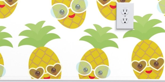 1024x1024 kawaii pineapple, face and smile winking on Isobar by ekaterinap