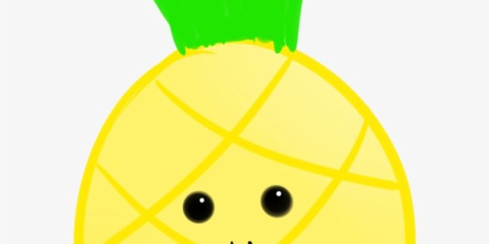 820x1175 Transparent Pineapple Kawaii - Pineapple Kawaii Png - Free