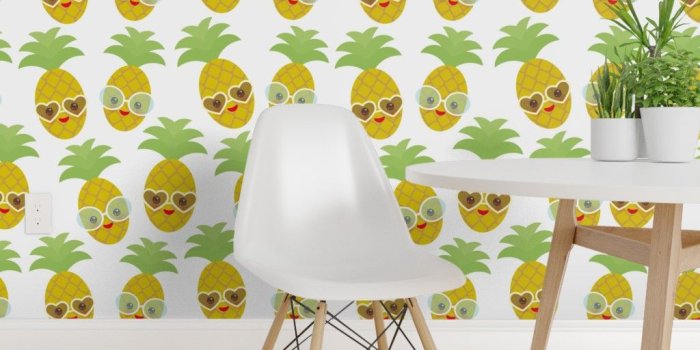 1024x1024 kawaii pineapple, face and smile winking on Isobar by ekaterinap