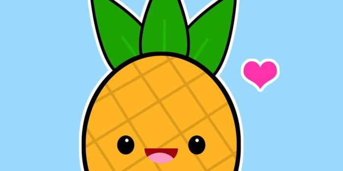 927x862 Kawaii Pineapple Clipart