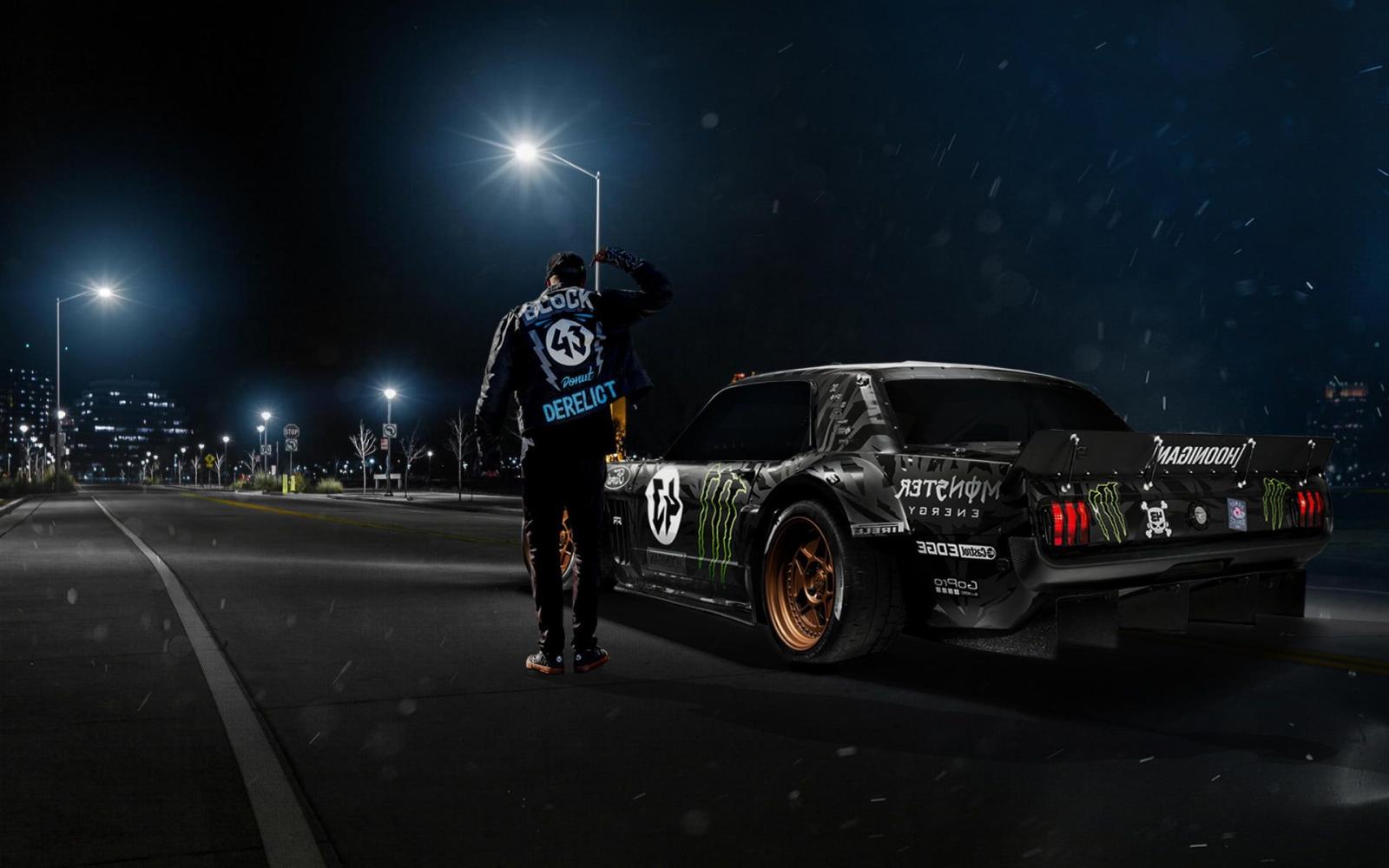1920x1200 Ken Block and Ford Mustang Hoonigan on road HD wallpaper | Wallpaper