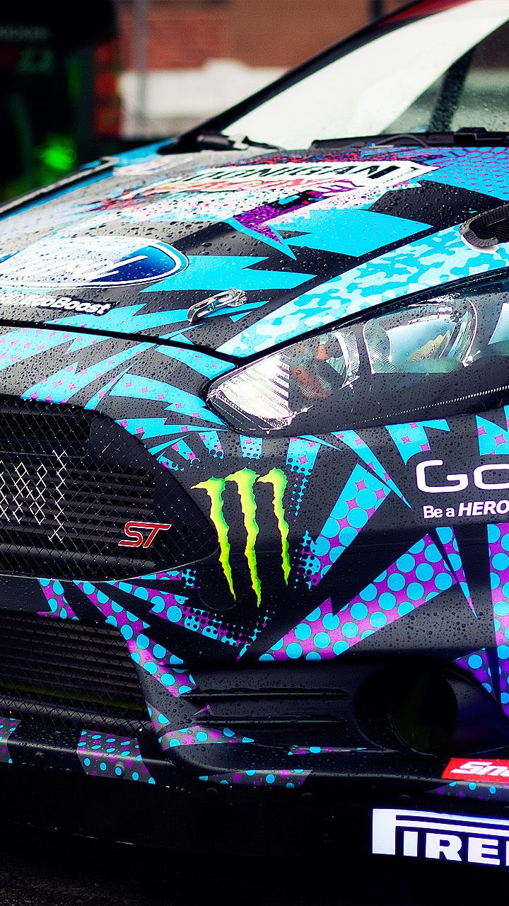 720x1280 720x1280 ken block, fiesta, front, gopro, ken block, ford, hoonigan