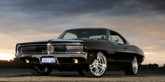 1920x1080 Download wallpaper Black, Dodge, Dodge, Black, Charger, R/T, Muscle
