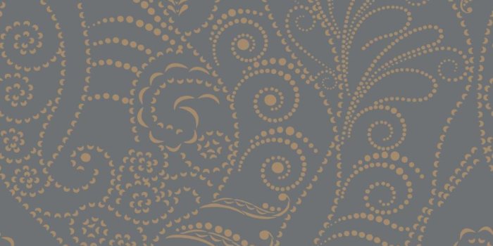 1000x1000 Modern Fern Wallpaper in Gold on Charcoal from the Breathless