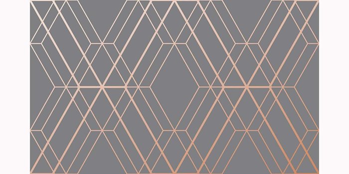 1500x1500 Metro Diamond Geometric Wallpaper - Charcoal and Copper - WOW002 World of  Wallpaper