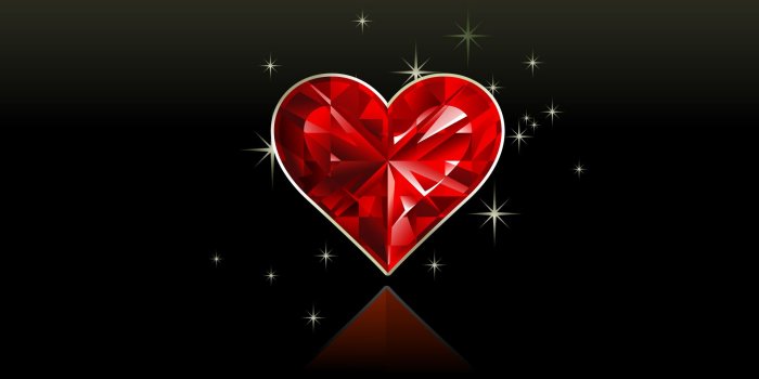 1920x1200 Valentine Red Diamond Heart widescreen wallpaper